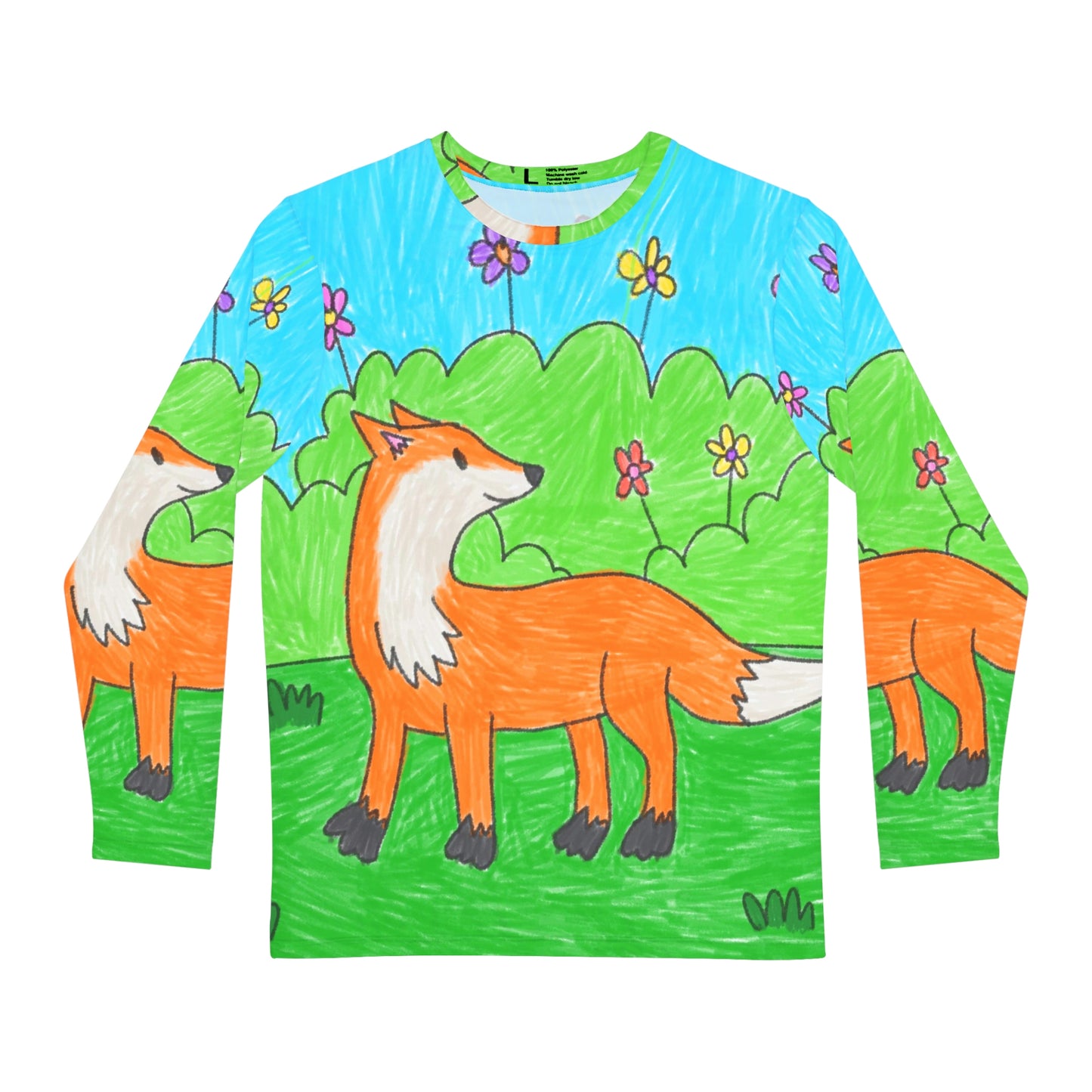 Fox Woodland Animal Foxy Men's Long Sleeve AOP Shirt