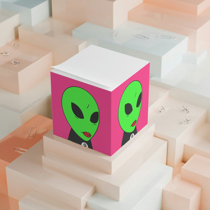 8 Ball Green Alien Lipstick Visitor Note Cube