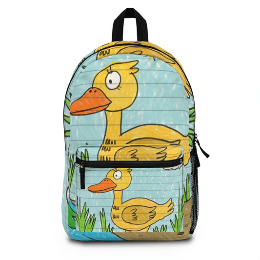 Yellow Duck Bird Pond Backpack