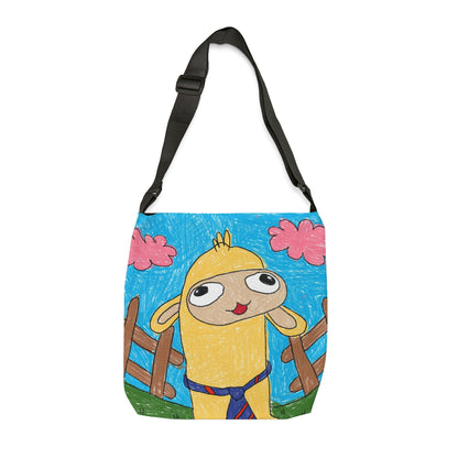 Llama Lovers: Heart and Animal Adjustable Tote Bag (AOP)