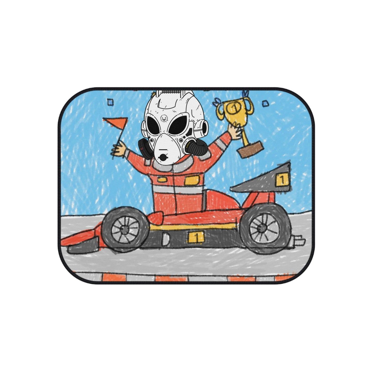 Robot Car Race Driver LOL Visitor Alien Car Mats (Set of 4)