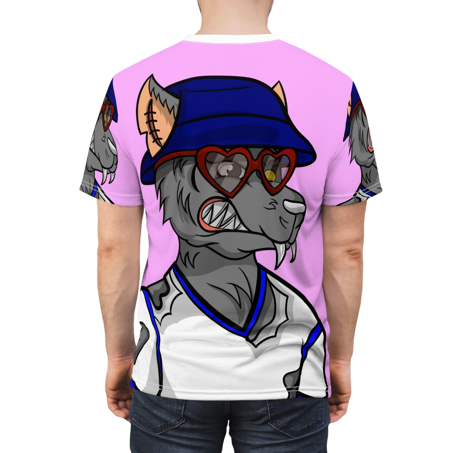 Wolf Valentine Cyborg Werewolve Camiseta unisex AOP cortada y cosida 