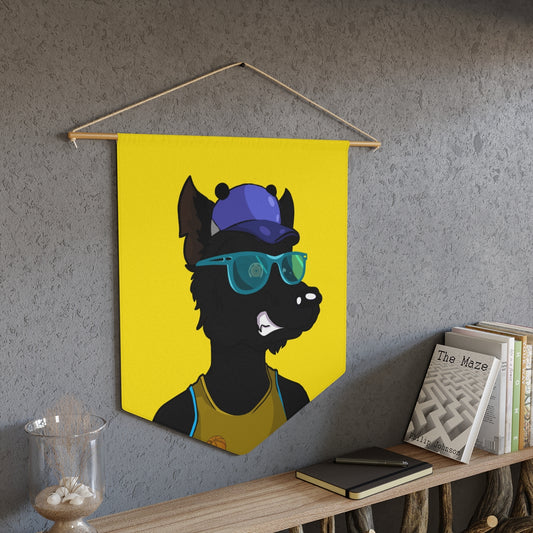 Cyborg Wolf BasketBall Shirt Large Glasses Blue Cap Hat Pennant