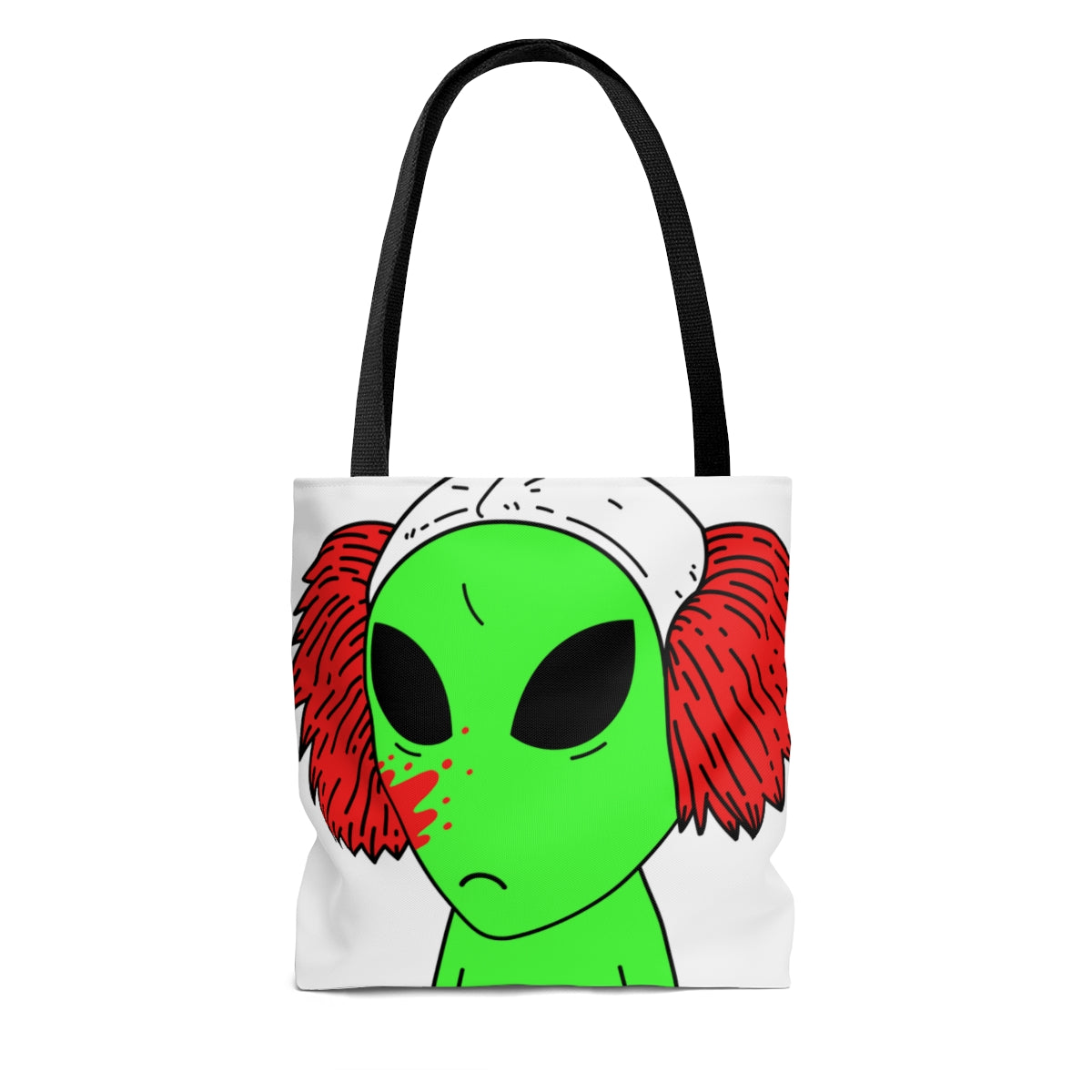 Alien Triste Payaso Visitante AOP Bolsa de tela 