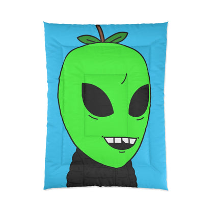 Green Apple Chipped tooth Visitor Smiling Bed Comforter