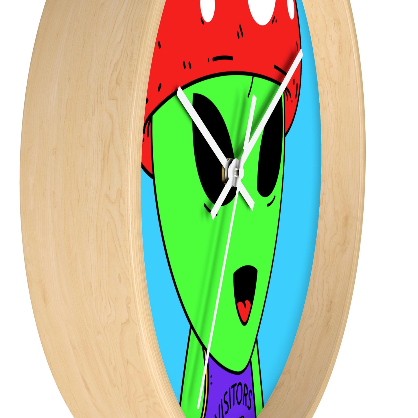 Healthy Sport Jersey Mushroom Alien Wall clock