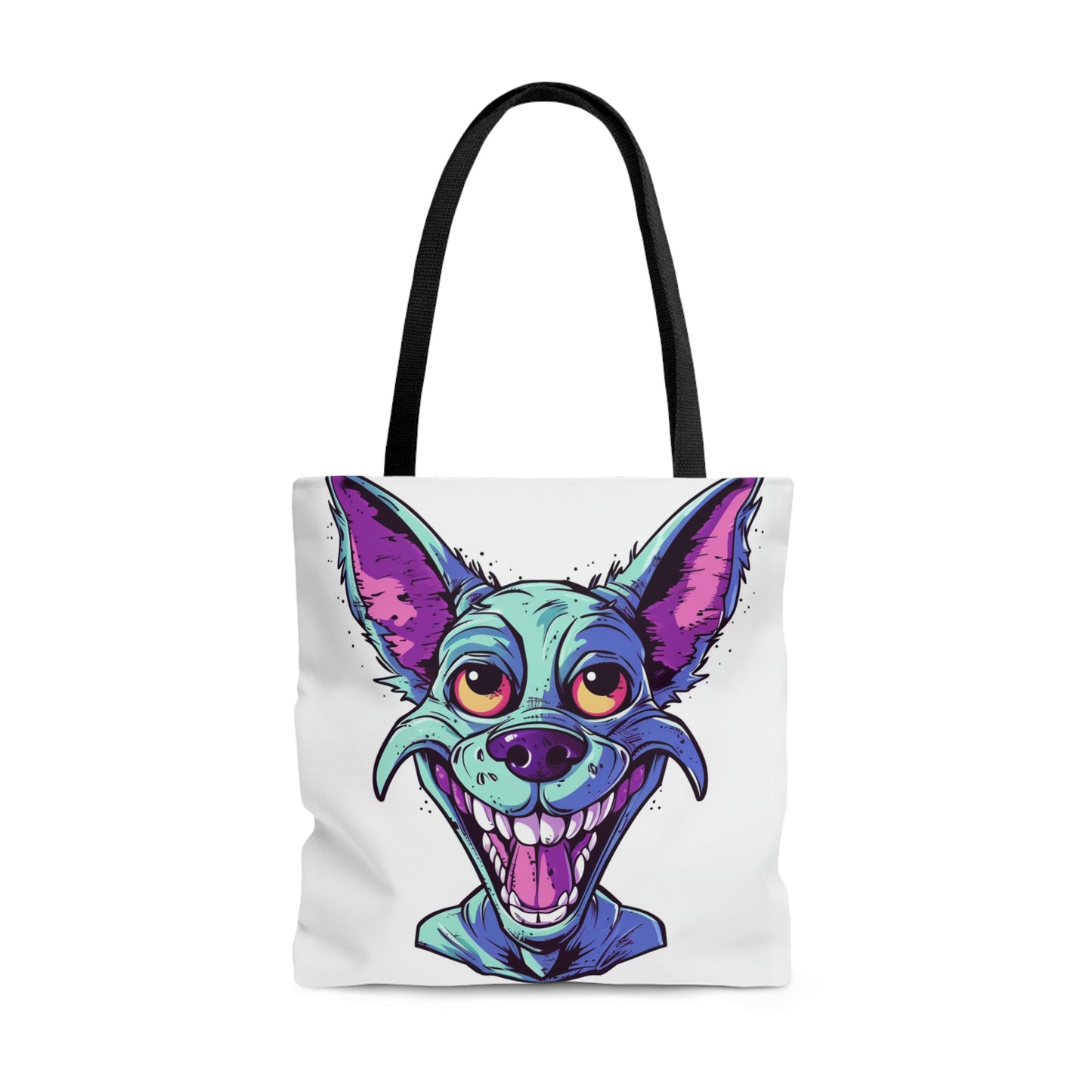 Alien Canine Dog Vintage Animation Design Tote Bag (AOP)