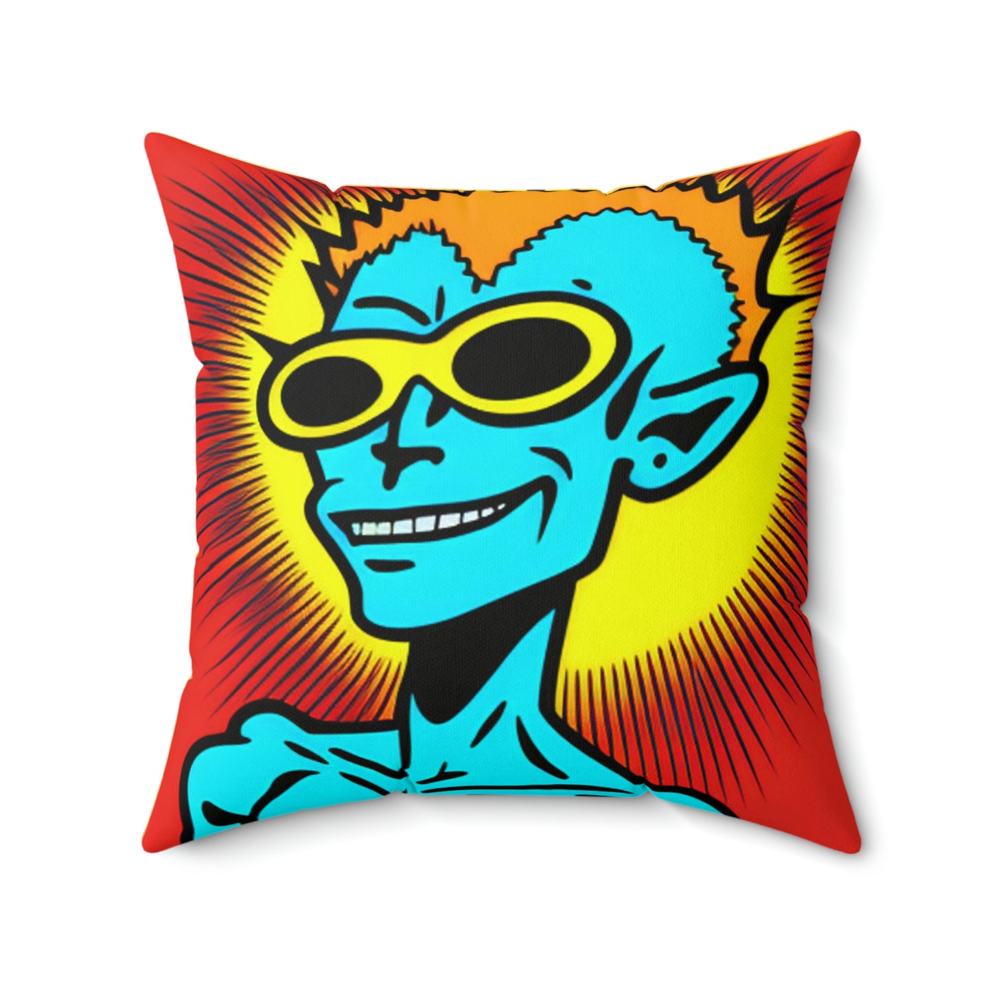 Anime Alien Hip Style Spun Polyester Square Pillow