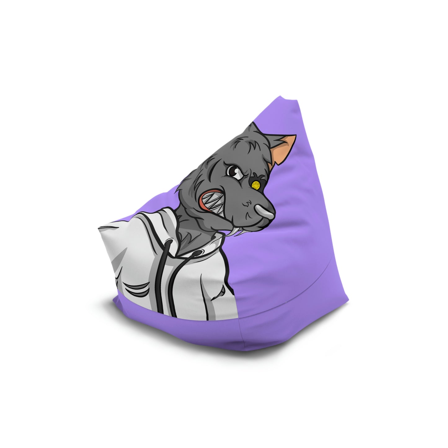 Fitness Grey Wolve Cyborg Wolf Bean Bag Chair Cover