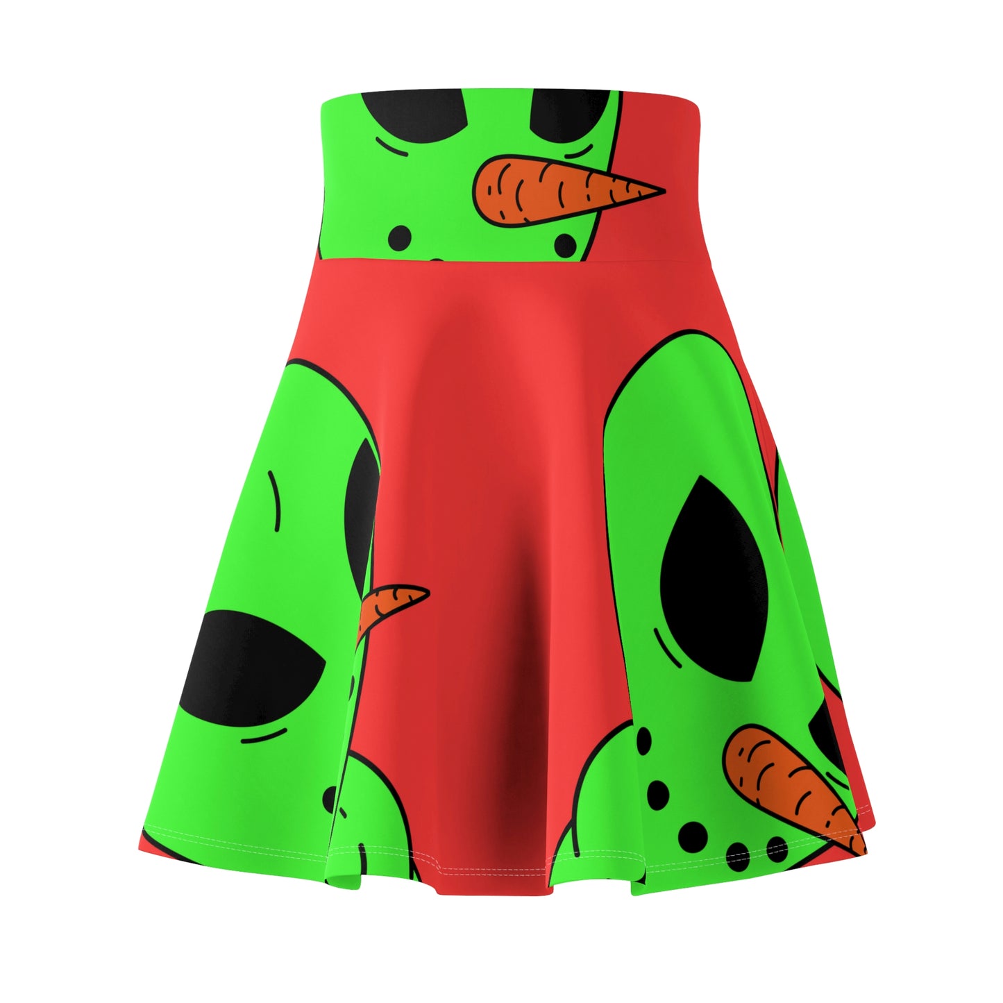 Veggie Visi Alien Vegetable Visitor Women's Skater Skirt