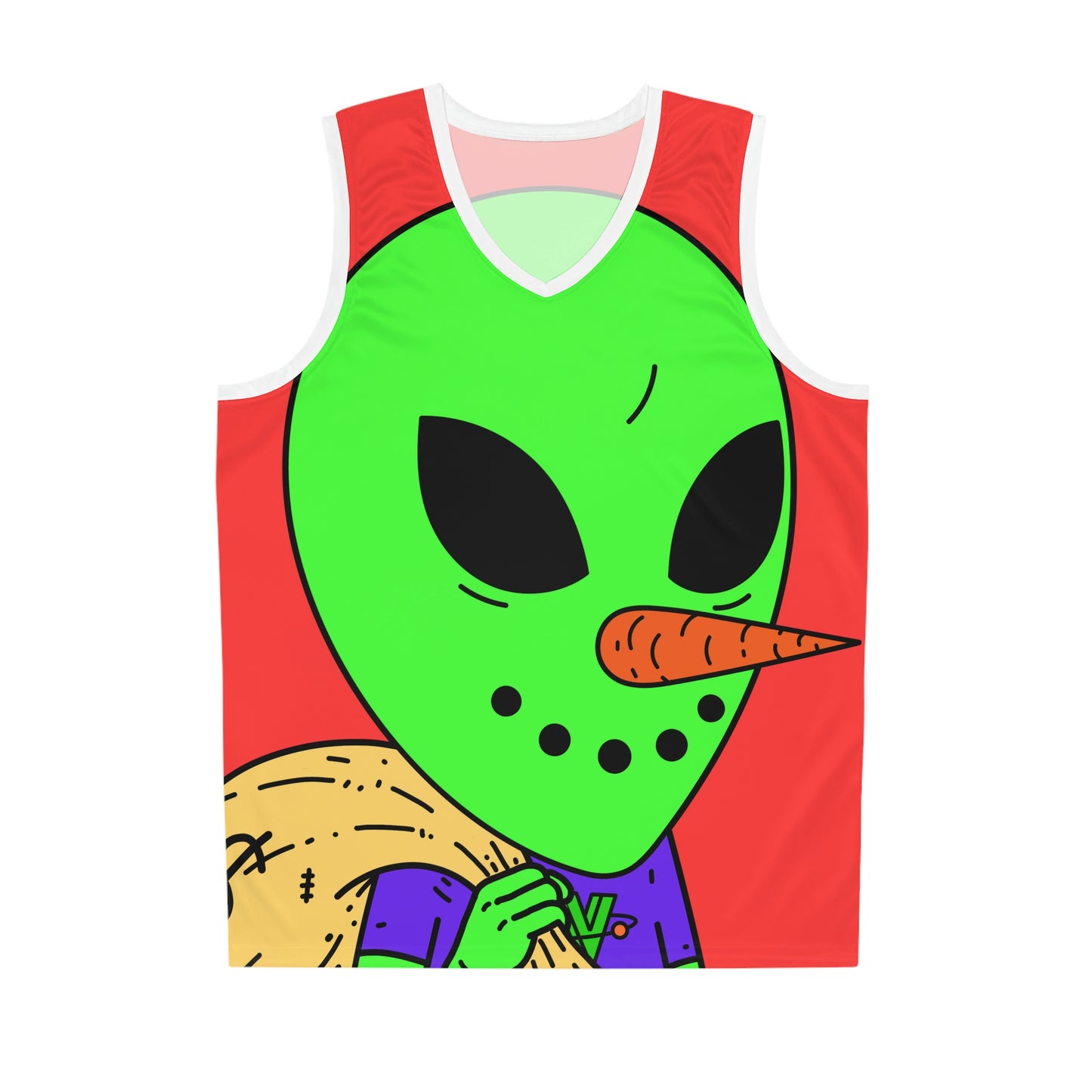 Money Bank Bag Snowman Green Visitor Alien Basketball Jersey (AOP)