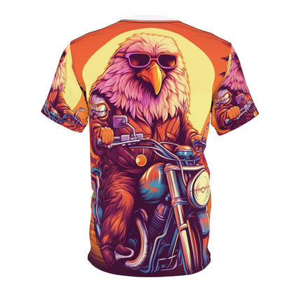 Classic American Motorcycle Ride Biker USA Style Unisex Cut & Sew Tee (AOP)