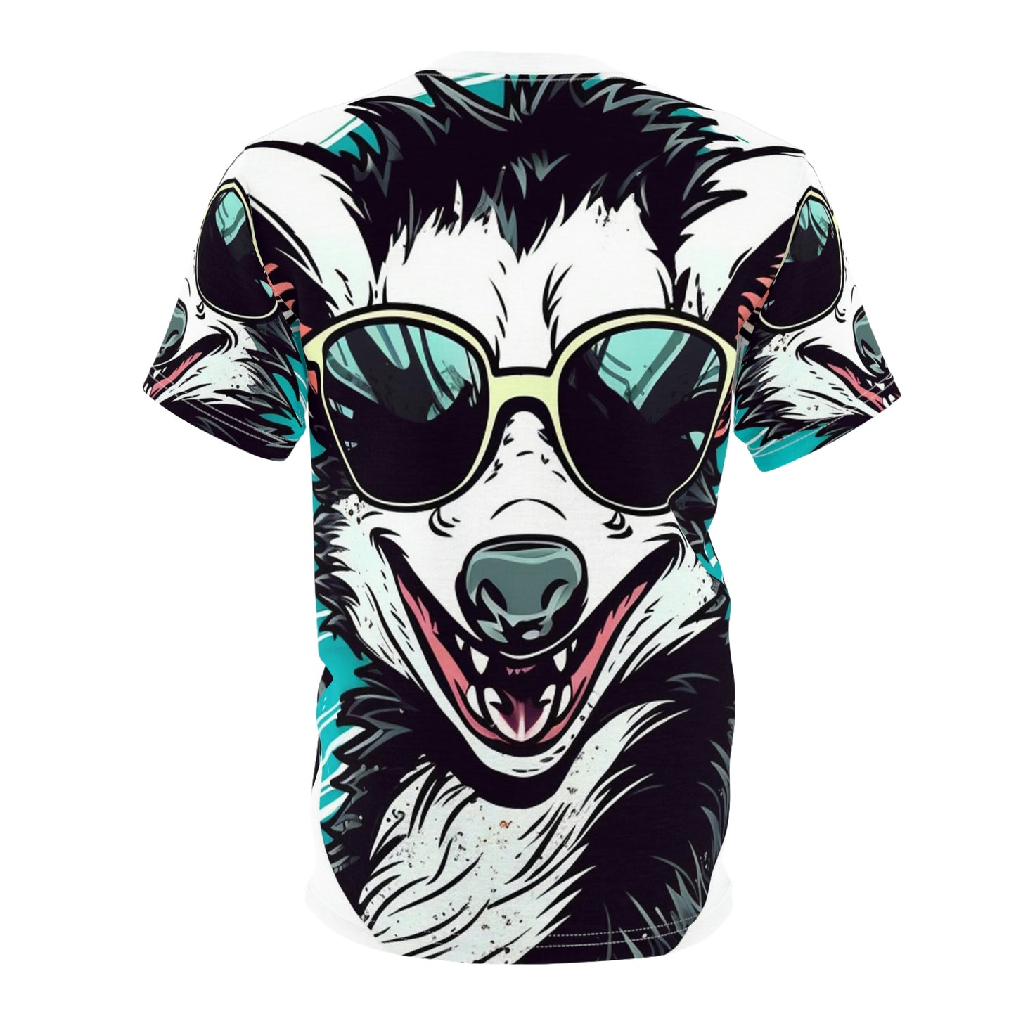 Joyful Opossum Retro Animation Unisex Cut & Sew Tee (AOP)