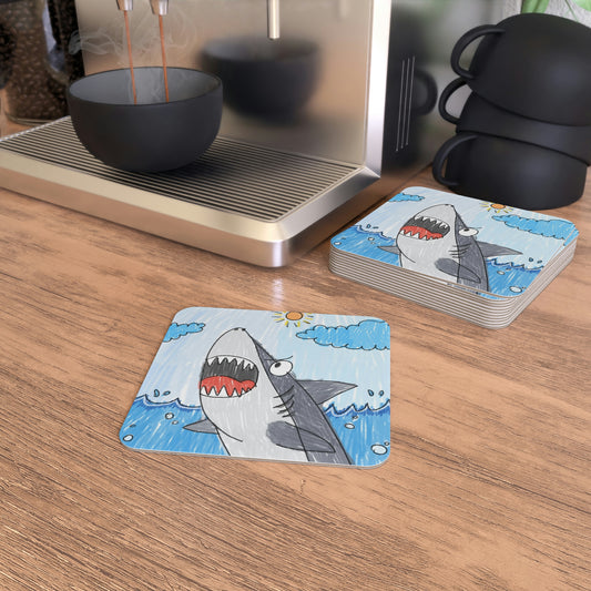 Shark Jaw Teeth Attack Ocean Sea Creature Coasters (50, 100 pcs)