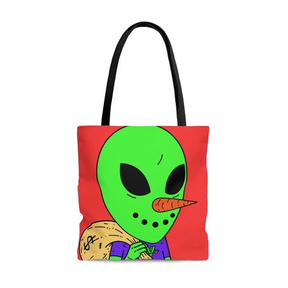 Money Bank Bag Snowman Green Visitor Alien AOP Tote Bag