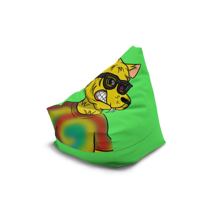 Wolve Cyborg Tie Dye Wolf Shirt Yellow Fur Bean Bag Chair Cover