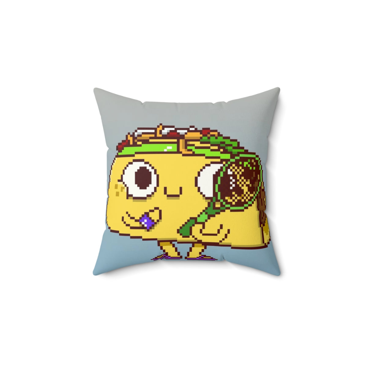 Tennis Taco Racket Sport Spun Polyester Square Pillow