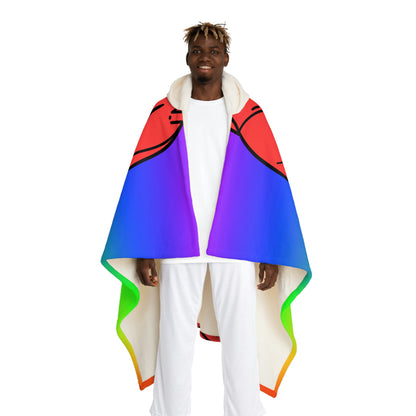 LOL Rainbow Armored Red Future Alien Cyborg Machine Visitor Hooded Sherpa Fleece Blanket