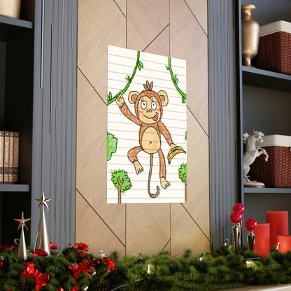 Graphic Monkey - Fun Zoo Clothing for Ape Lovers Premium Matte Vertical Posters