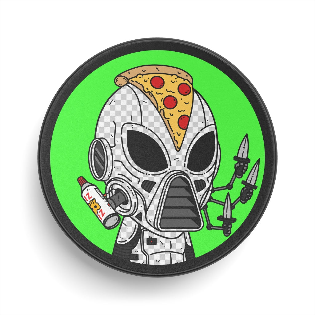 Knive Peppe Pizza Viz Wiz Armored White Future Alien Cyborg Machine Visitor Hockey Puck