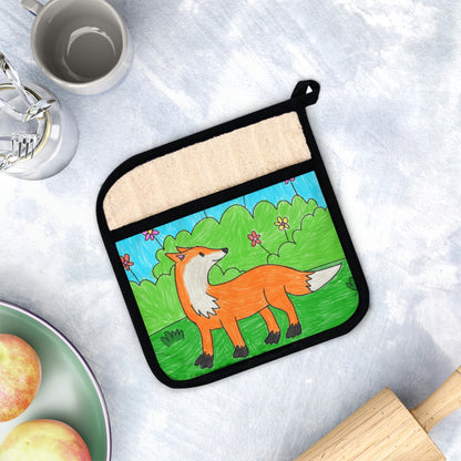 Fox Woodland Animal Foxy Pot Holder con bolsillo