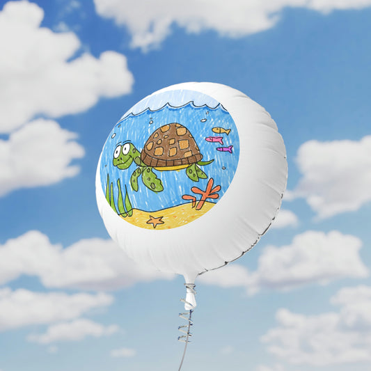 Sea Turtle Beach Sand Ocean Mylar Helium Balloon