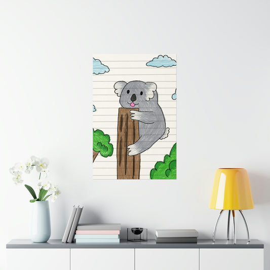 Koala Bear Animal Tree Climber Premium Matte Vertical Posters