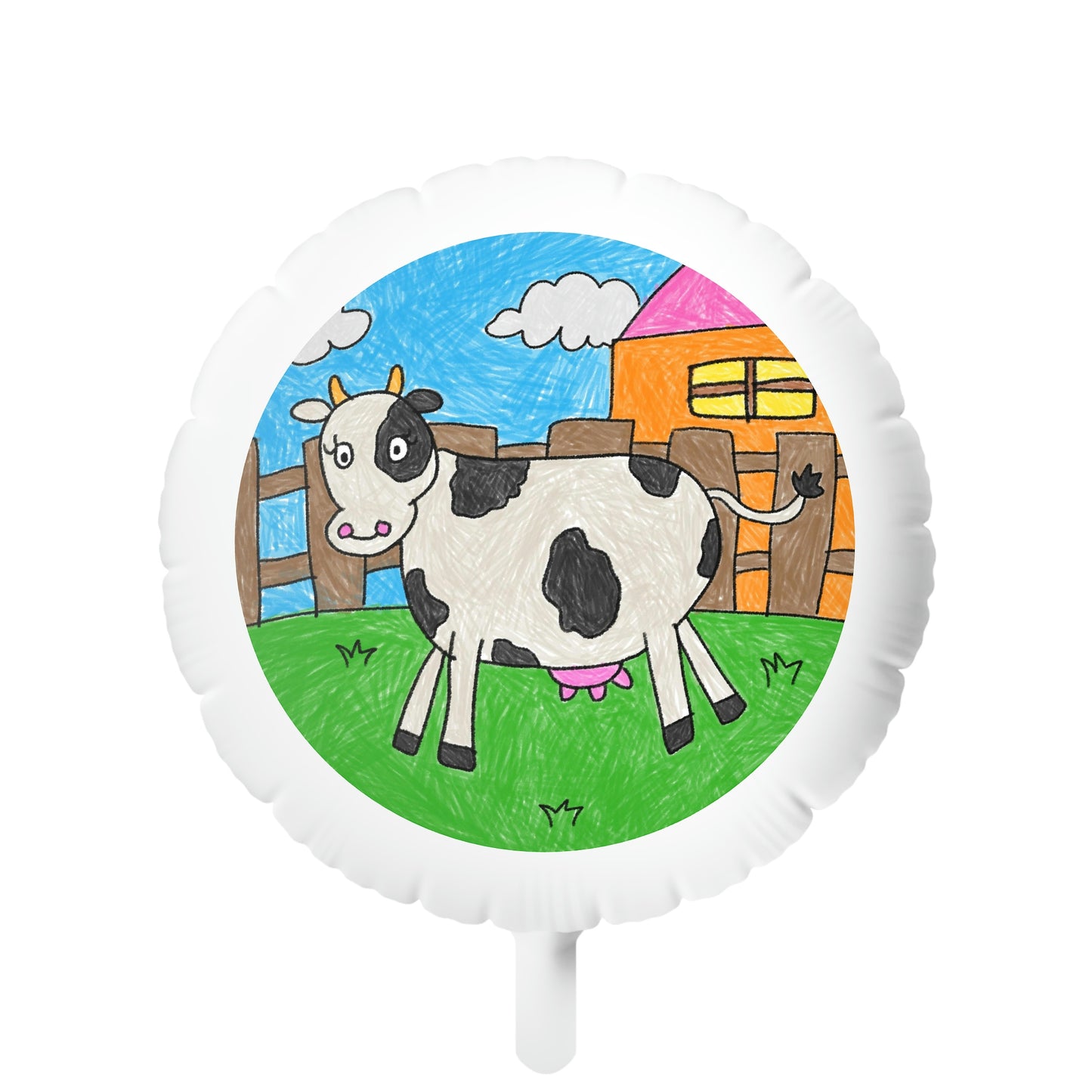 Cow Moo Farm Barn Animal Character Mylar Helium Balloon