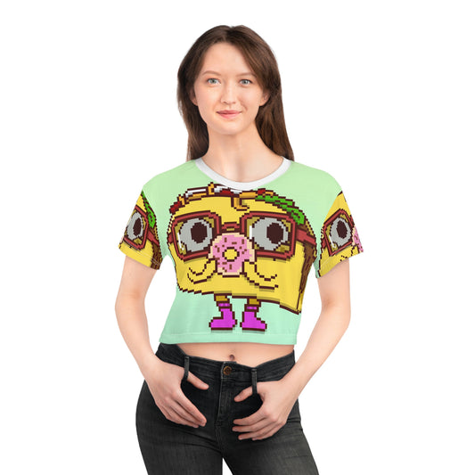 Donut Eat Taco AOP Crop Tee