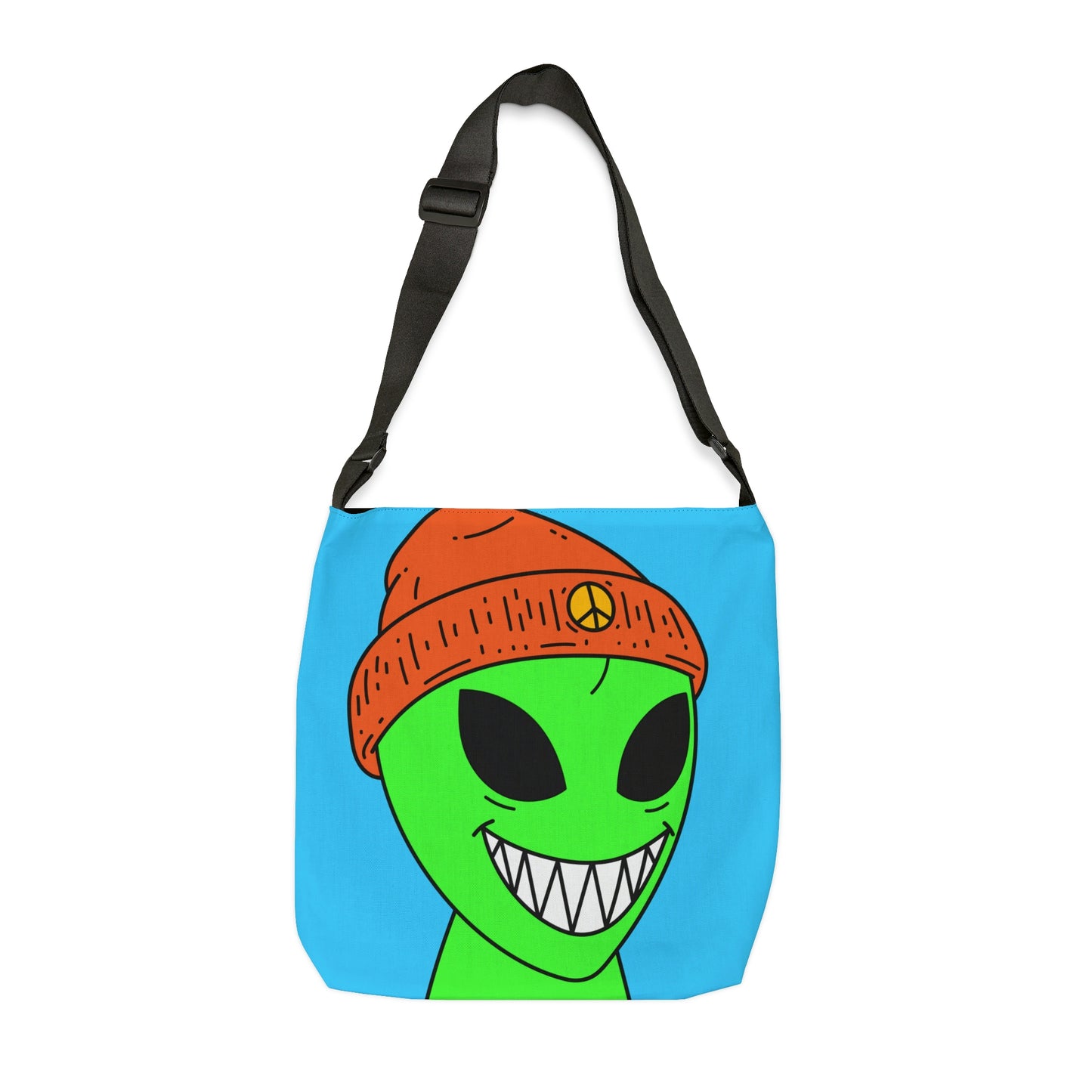 Peace Alien Visitor Adjustable Tote Bag (AOP)