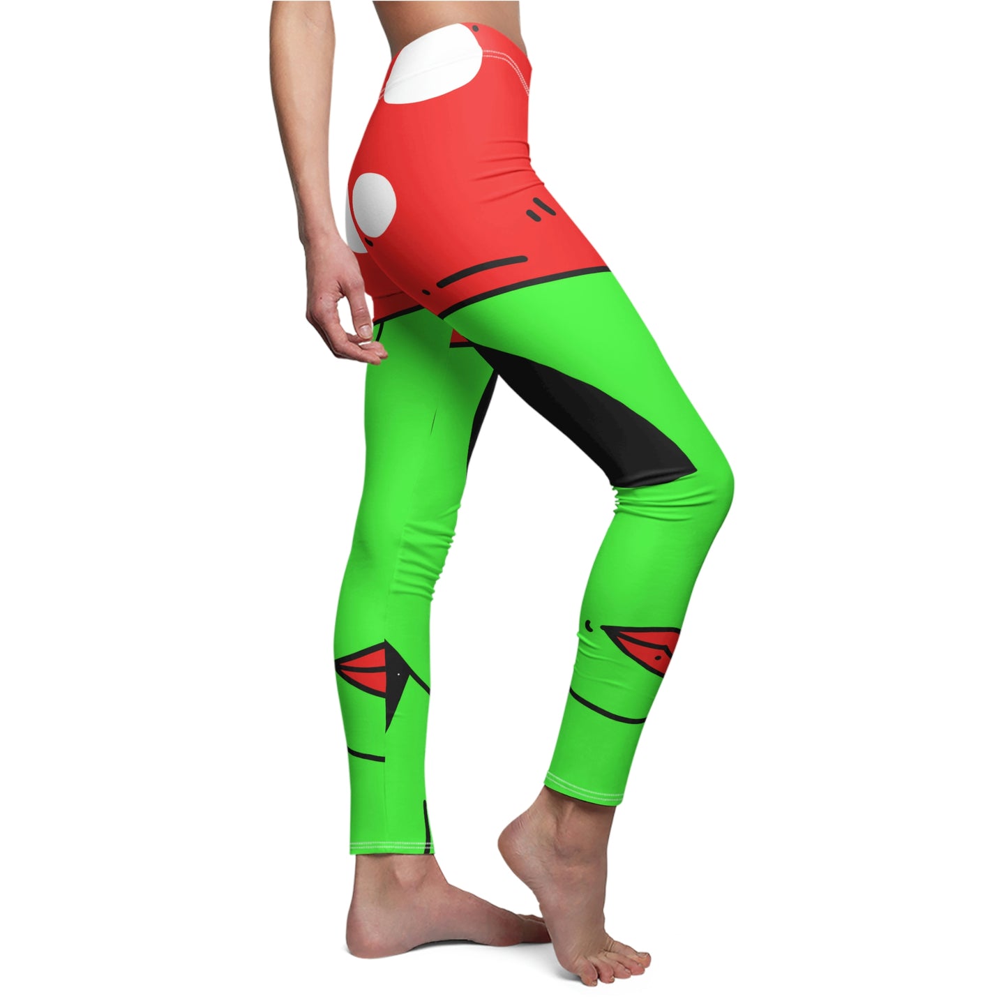 Mushroom Galaxy Alien Star Women's Cut & Sew Casual Leggings