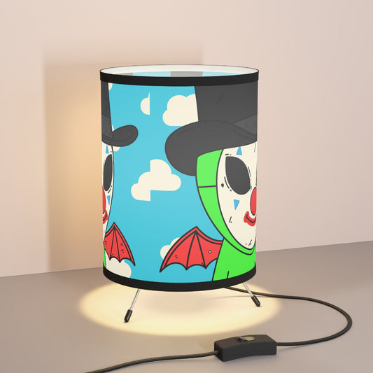 Alien Posse Clown Cartoon Visitor Tripod Lamp with High-Res Printed Shade, US\CA plug