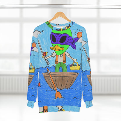 Fishy Alien Fish Catcher Visitante 751 Pesca AOP Sudadera unisex 