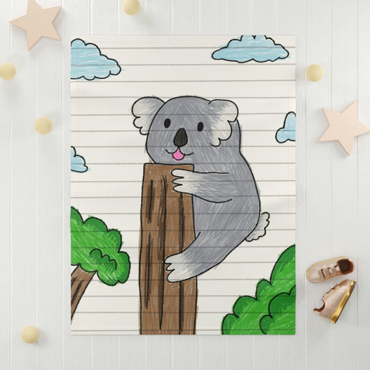 Koala Bear Animal Tree Climber Soft Fleece Baby Blanket