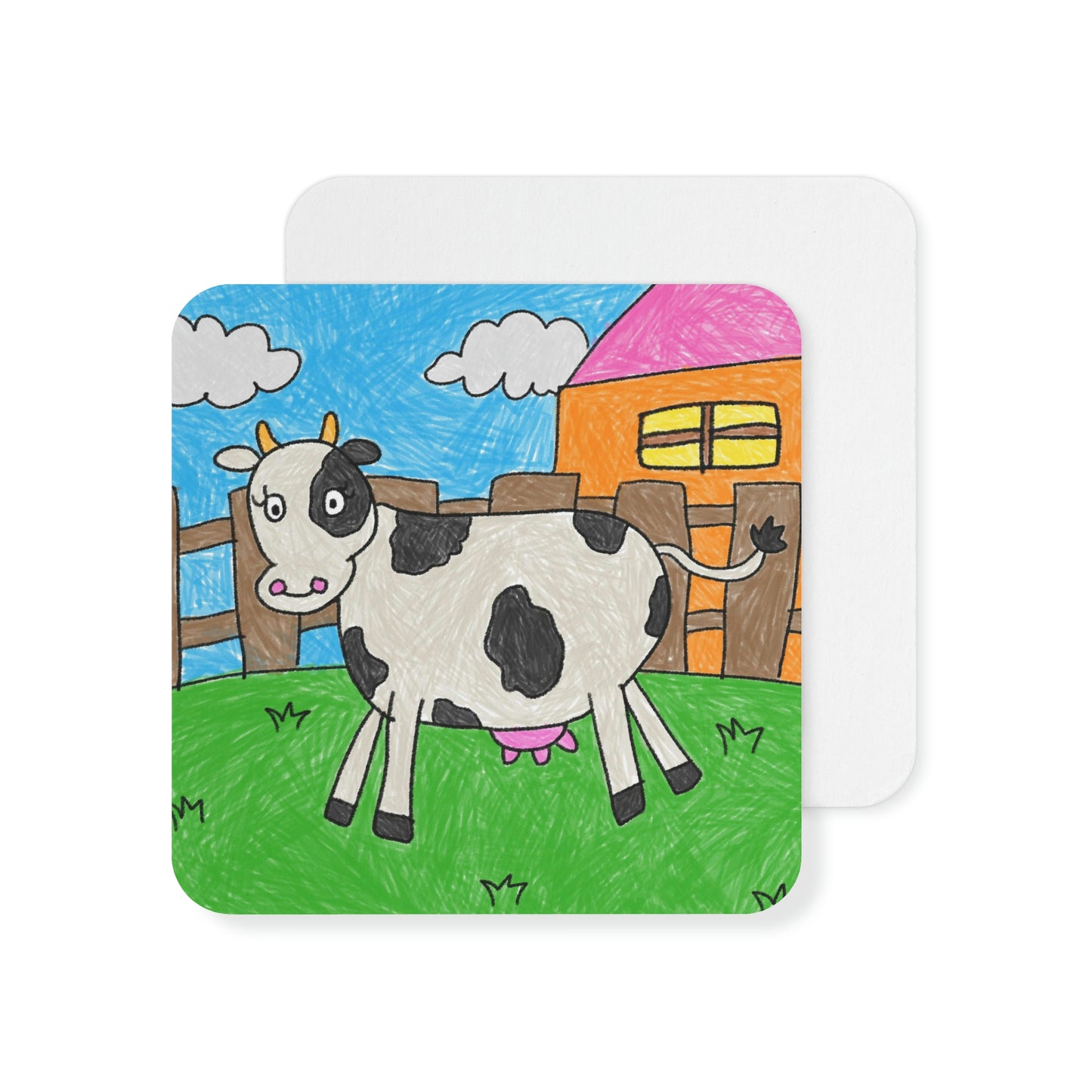 Cow Moo Farm Barn 動物キャラクターコースター (50、100 個) 