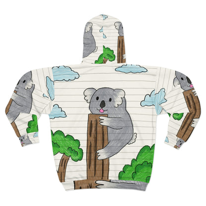 Koala Bear Animal Tree Climber AOP Unisex Zip Hoodie