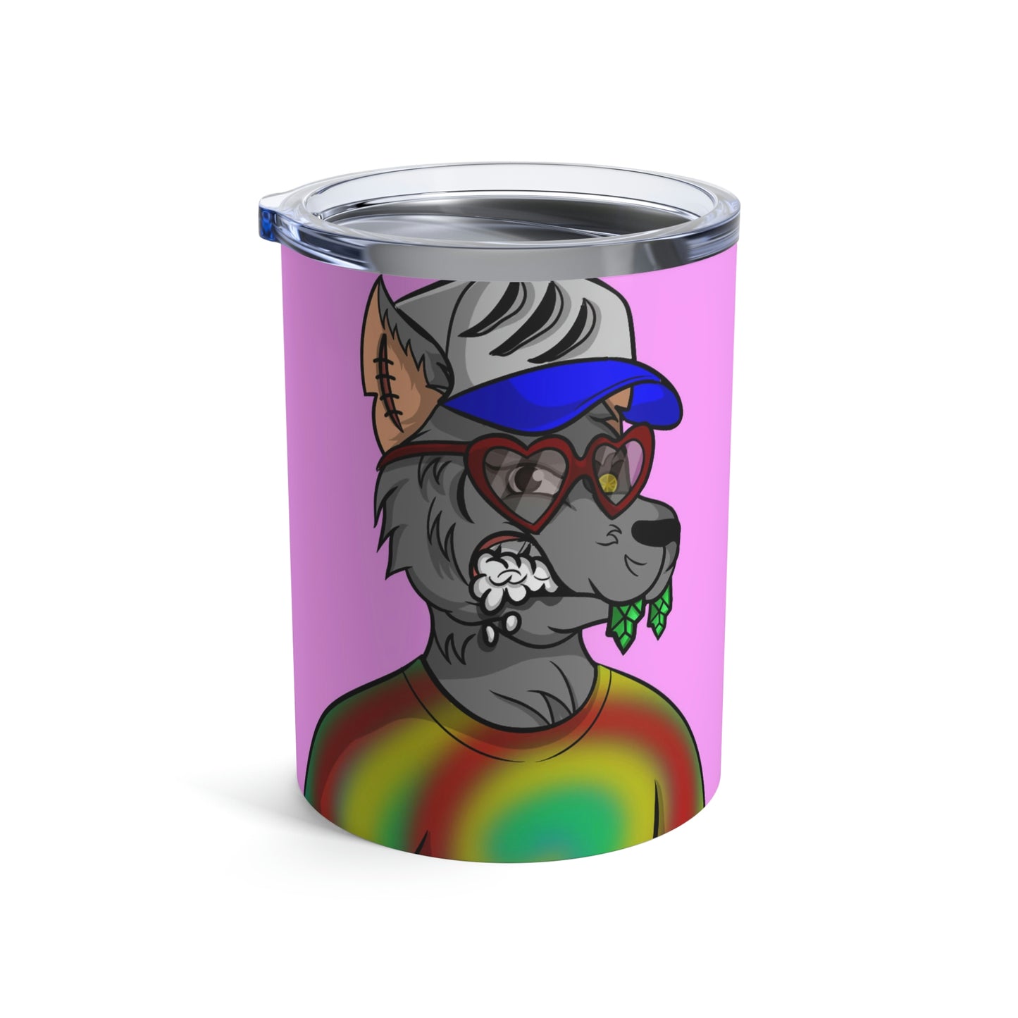 Heart Wolf Werewolve Tiedye Tumbler 10oz