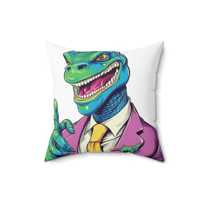 Business Dinosaur CEO Savy Spun Polyester Square Pillow