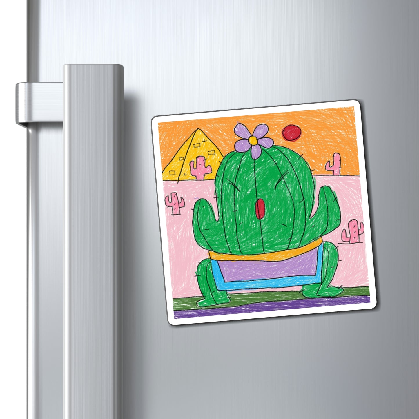 Desert Cactus Sumo Wrestler Graphic Magnets