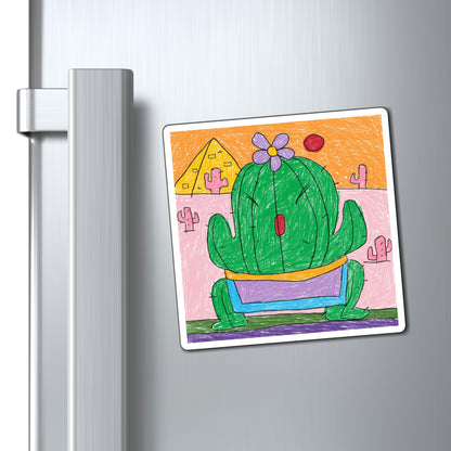 Desert Cactus Sumo Wrestler Graphic Magnets