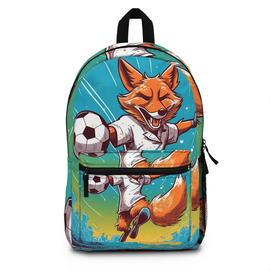 Mochila con gráfico de anime deportivo deportivo Fox Soccer