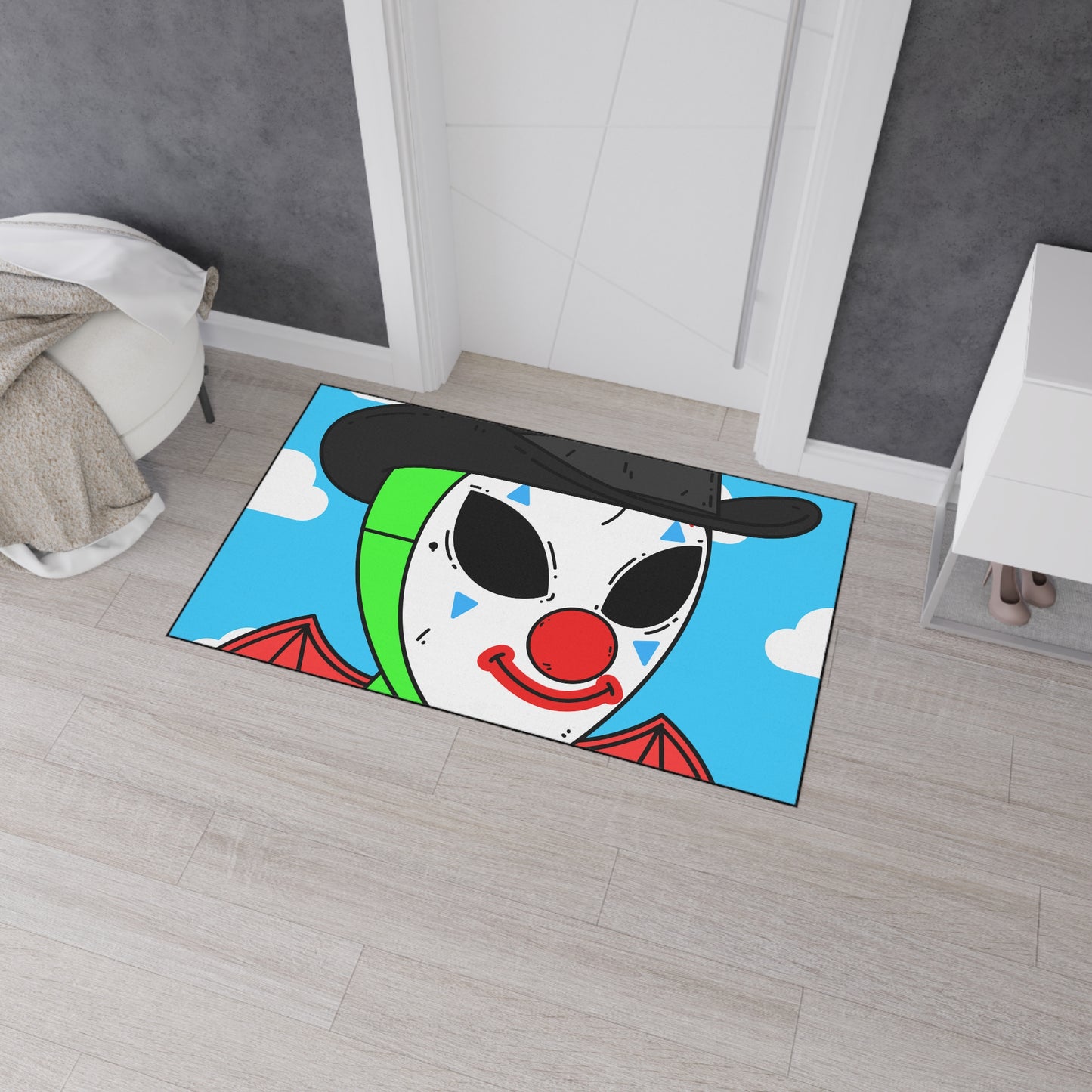 Alfombrilla resistente para suelo con personaje de anime de dibujos animados de Clown Posse