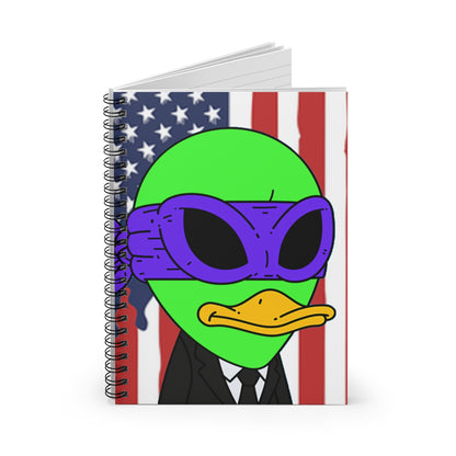 USA Visitor 751 Alien Spiral Notebook - Ruled Line