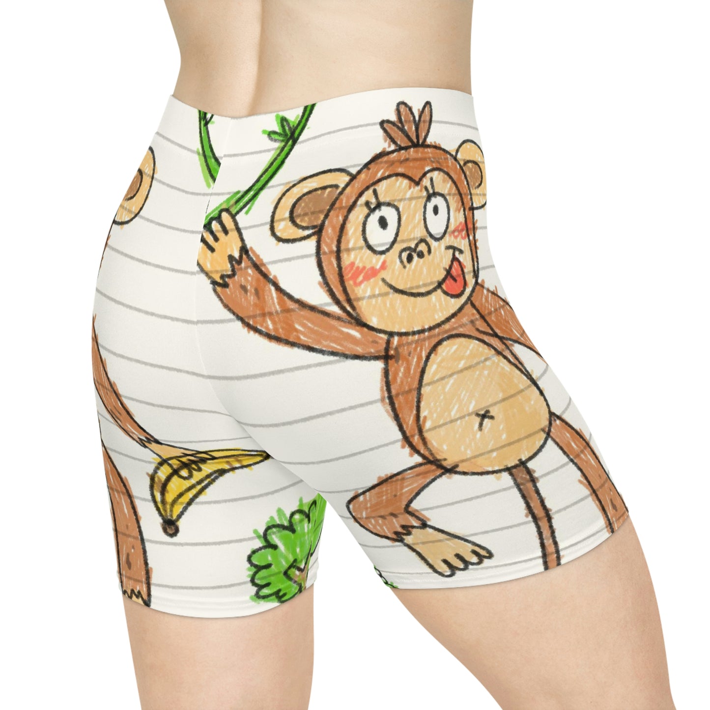 Graphic Monkey - Fun Zoo Clothing for Ape Lovers Women's Biker Shorts