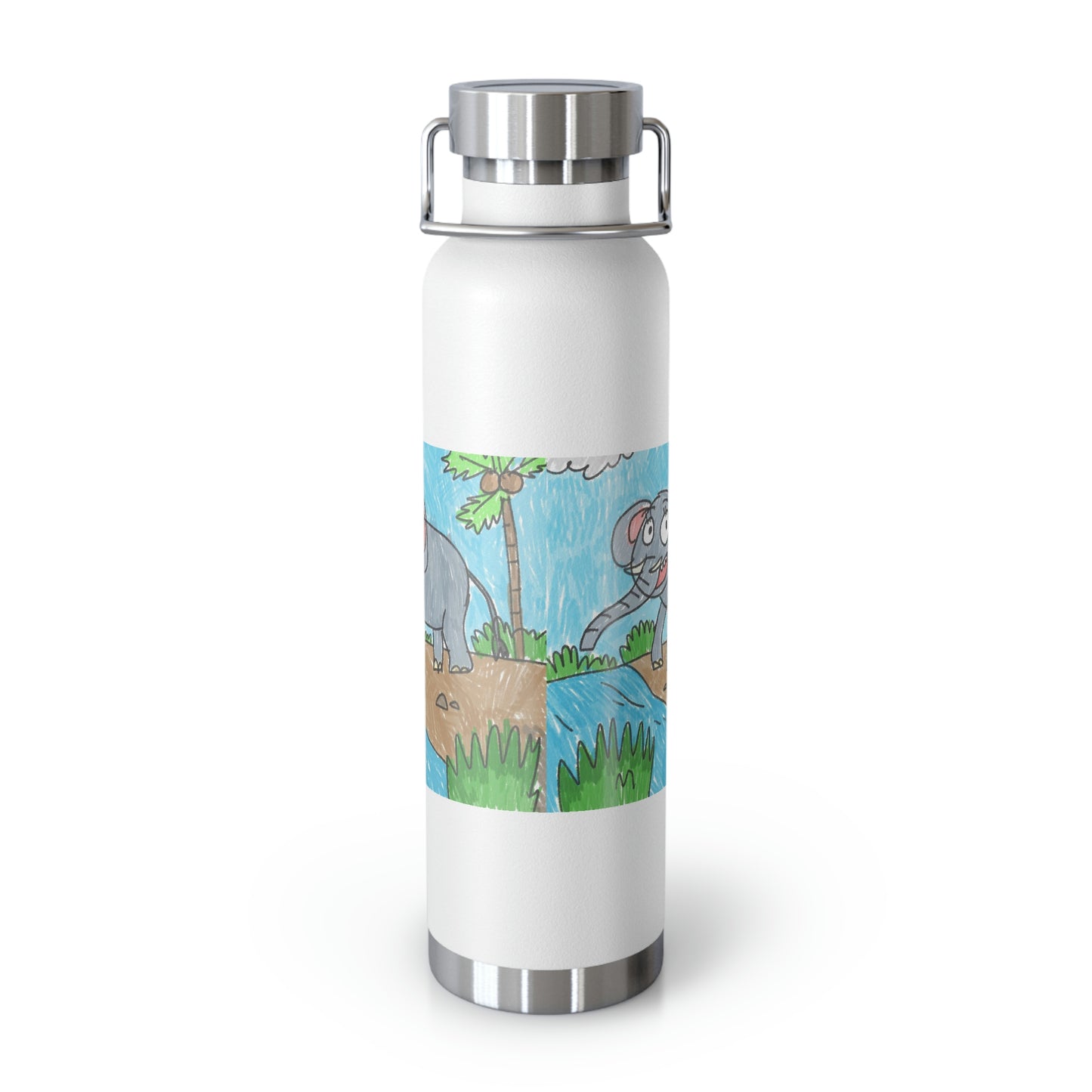 Elefante Elephant King Safari Animal Copper Vacuum Insulated Bottle, 22oz