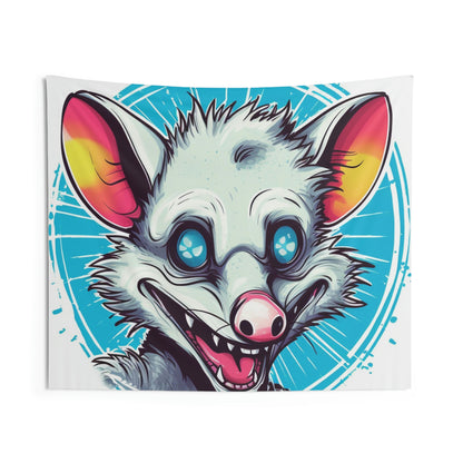 Delightful Opossum Summer Animation Indoor Wall Tapestries