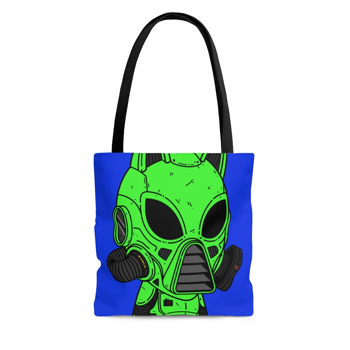 Armored Green Future Alien Cat Cyborg Machine Visitante AOP Bolsa de tela 