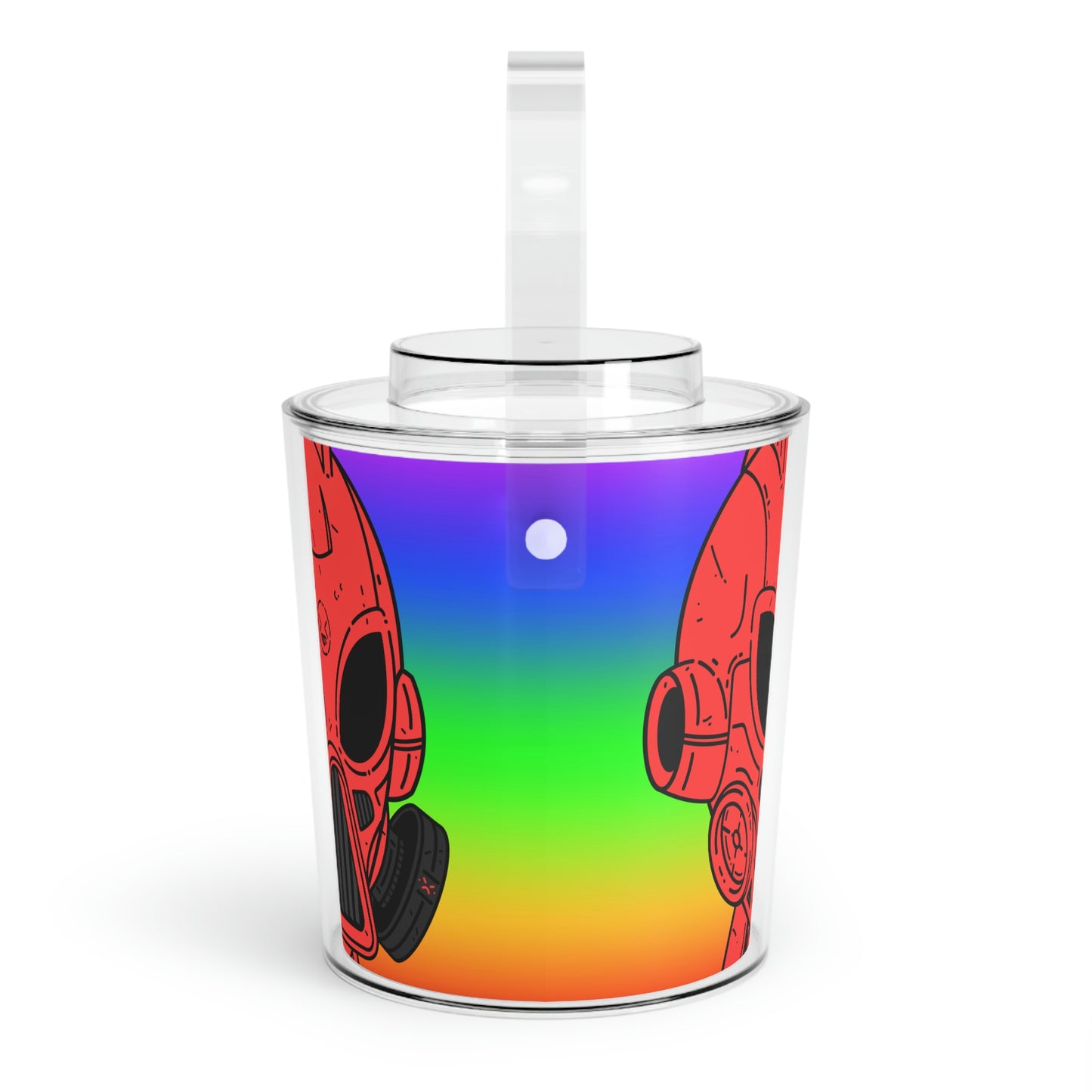 Pride Rainbow Robot Cyborg Alien Ice Bucket with Tongs