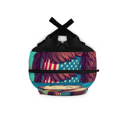 American Bald Eagle Drum Player Classic USA Graphic Backpack