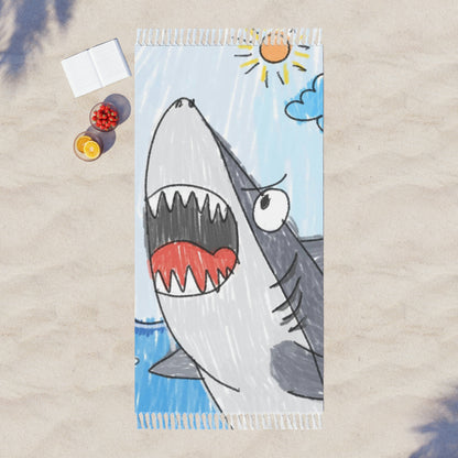 Shark Jaw Teeth Attack Ocean Sea Creature Boho Beach Cloth